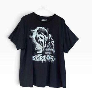 Scream Shirt Mens XL Black Ghost Face What's Your Favorite Scary Movie Tee